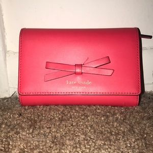 Pink Kate spade bow wallet